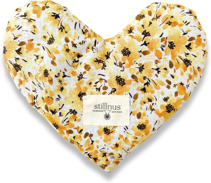 stillnus Weighted Heart Eye Pillow with Organic Lavender & Flaxseed – Relaxation Gift for Women, Meditation Tool, Mindful Rest, Cooling Eye Mask, Wellness Self-Care Kit - Image 1
